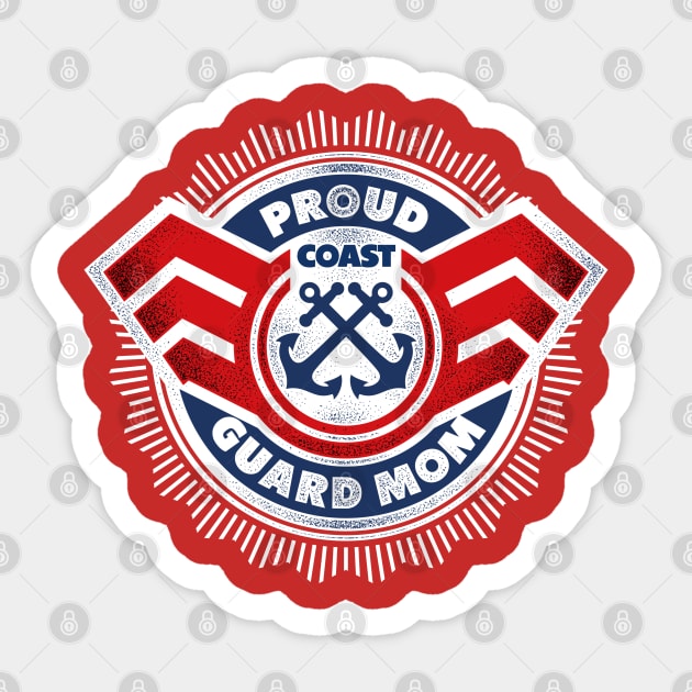 Proud Coast Guard Mom Sticker by TreehouseDesigns